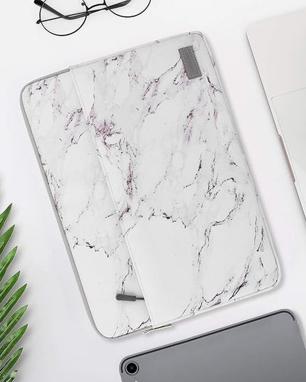 MoKo 9-11 Inch Tablet Sleeve Bag Carrying Case Fits New 11 inch iPad Air M3, iPad A16 2025, iPad Pro 11 M4/Air M2, iPad Air 5/4/3th, iPad 10/9/8/7th, Marble