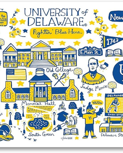 OTM Essentials University of Delaware Standard Fabric Mouse Pad, Desk Accessories, Standard Fabric Gaming Mouse Pad, Triple Wordmark V1
