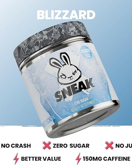 SNEAK Energy Drink Powder | Blizzard Lemonade | No Sugar. No Nasties. Just Natural Caffeine, Focus-Boosting Nootropics | 40 Servings