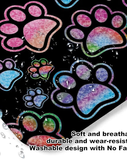 Dog Paw Square Mouse Pad,Non-Slip Rubber Base Mouse Pad,Home Office Decoration Desktop Accessory, Laptop Mouse Pad for Office Laptops,9.4x7.8x0.12in 2