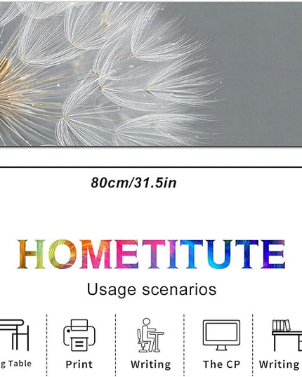 Large Mouse Pad Gaming Mousepad 31.5 x 11.8 Inch Keyboard Desktop Mat Diatomite XL Mouse Pad for Home and Office Desk Accessories with Minimal Dandelion Seed Close-Up Artwork Diatomite