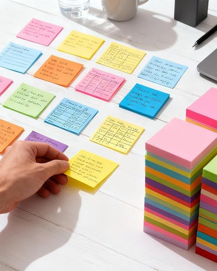 24 Pads Sticky Notes 3x3, Self-Stick Pads Bulk Bright Colors, School Supplies, Office Products, 50 Sheet/Pad