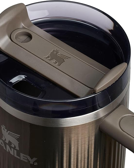 STANLEY Quencher H2.0 Tumbler with Handle and Straw 40 oz | Flowstate 3-Position Lid | Cup Holder Compatible for Travel | Insulated Stainless Steel Cup | BPA-Free | Fluted Gunmetal Shine