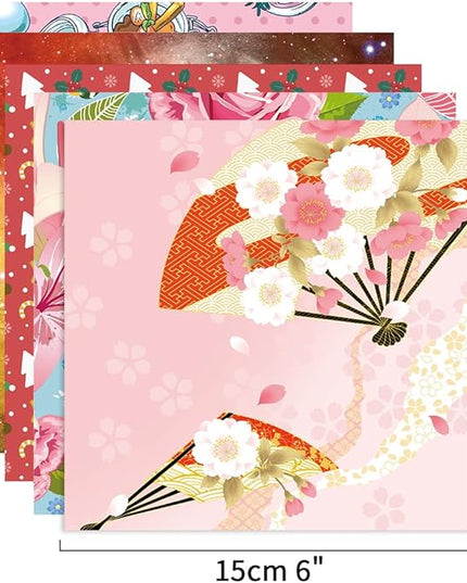 10 Different Packs Full Collection Origami Paper Kit 6 Inch Square Double Sided Color Vivid Colors Creation Easy Fold Paper Set Hand Crafts Paper Arts Creativity
