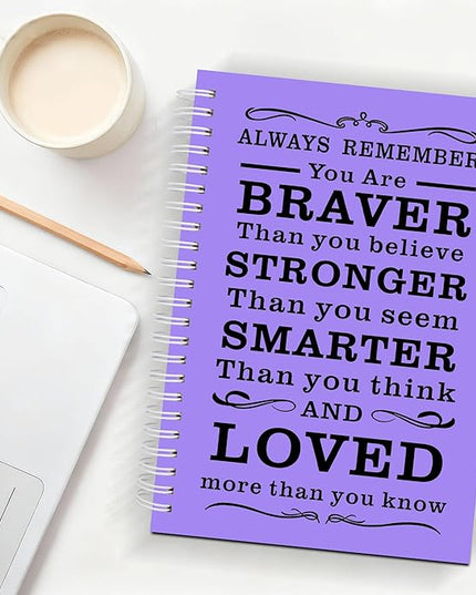 2Pcs Spiral Dotted Notebook,Inspirational Gifts A5 Dot Grid Spiral Notebook for Work & Sketching,Perfect for Office School Home Supplies,160 Pages (2, Dot Grid Purple)