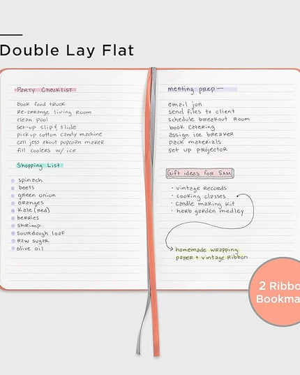 &And Per Se Lined Journal Notebook, 160 Pages, A5 5.7 x 8 inches College Ruled Thick Paper Notebook Journals for Writing, Hardcover Notebooks for Women Men Office School (1 Pack, Peach)