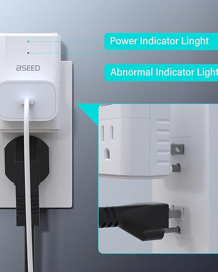 [ETL Listed] BSEED 1875W Single Outlet Surge Protector, Mini Surge Protector for Refrigerators, PC, TV, Xbox Series X, PS5 and Home Appliances, Voltage Protector with LED Indicators,15A, 1 Pack