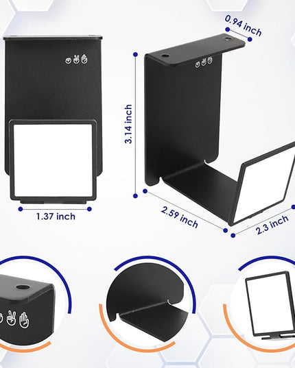 HC128 Headphone Holder Hanger for Desk, Include Adhesive Strips, Universal Headset Stand for PS4/PS5/Xbox/PC/Mac/Headphones Game Controller Hanger (Square)