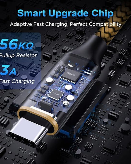 etguuds USB A to USB C Cable 4ft, 2-Pack, 3A Fast Charging Type C Charger Cord for iPhone 17 16 15 Pro Max 16e 17 Air, Samsung Galaxy S25 S24 S23 S22 S21 S20 A17 A16 A56 A55 Flip Fold, Gold