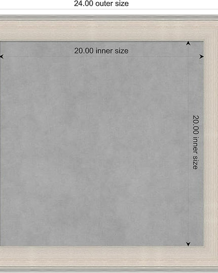 Amanti Art White Framed Magnetic Board 24x24 Medium Vision Board for use with Magnets, 100% Metal Sheet to Display Items as Office Decor or for Home Organization in mudroom, Kitchen or Kids Room
