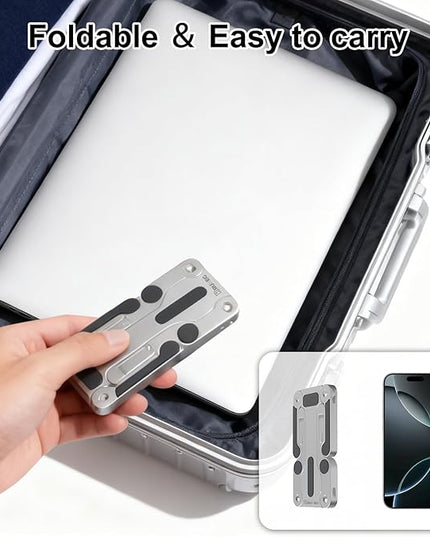 Laptop Stand for Desk, Ergonomic Portable Laptop Stand, Riser Holder Notebook Stands, Foldable Aluminum Computer Stand with Air, Pro, More 10-16” Laptops, Tablets, Phone