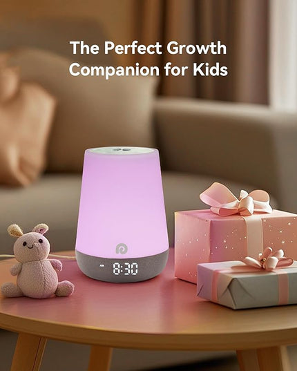 Dreamegg Sound Machine Baby - White Noise Sound Machine Baby With Night Light, Ok to Wake Alarm Clock, 34 Soothing Sounds, Sleep Trainer, Routine Builder, App Control for Kids Nursery Sleeping Bedroom