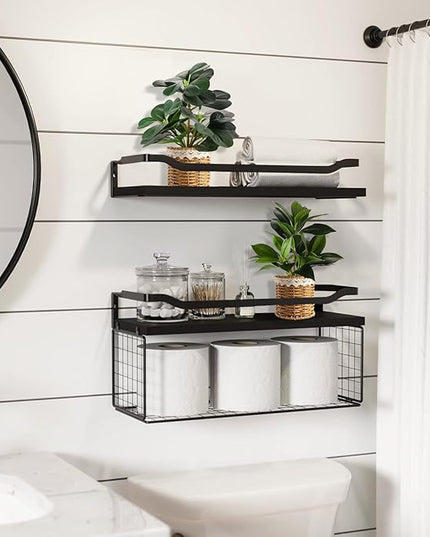 Nubry Fake Plants Artificial Potted Plants with Weaved Pot for Shelf & Table Desk | Perfect for Home Office Bathroom Farmhouse Room Coffee Table Decor 10‘’