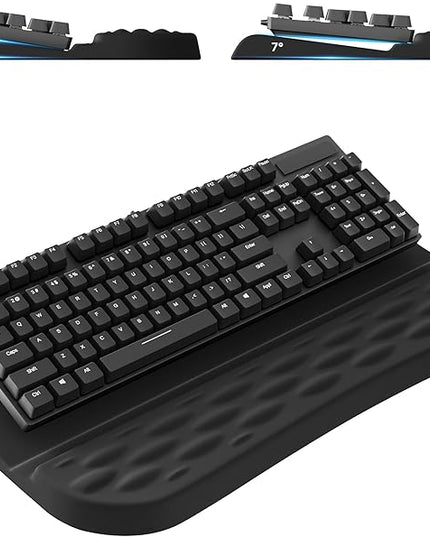 Keyboard Wrist Rest Stand for Desktop, 2 Angle Adjustment Ergonomic Computer Keyboard Stand Key Board Riser Holder with Wrist Support for Office, Home, Desk