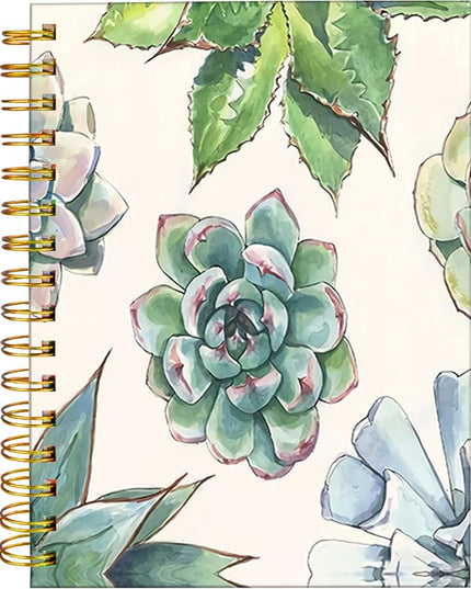 iampanda Spiral Journal Notebook,Strong TwinWire Binding with Premium Paper for Girl Women,Watercolor Design 60 Sheets A5 College Ruled NotebookJournal,Perfect for School Office Home Gifts,Cute