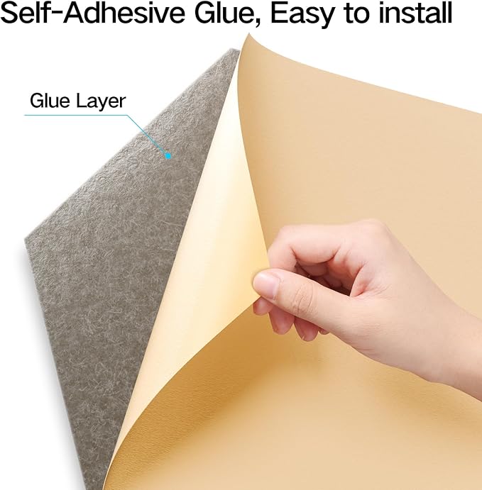 18 Pack Self-Adhesive Acoustic Panels 12" X 10" X 0.4" - Sound Proof Foam Panels for Wall with High Density, Y-Lined Design, Flame Resistant, Absorb Noise and Eliminate Echoes(Camel)