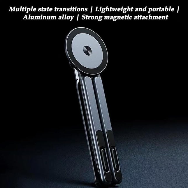 Portable Laptop Stand - Travel Laptop Stand, Magnetic Aluminum AlloyLaptop Tablet Holder Tripod | Magnetic Phone Tripod Holder - for Travel Office Outdoor Indoor Desk Home