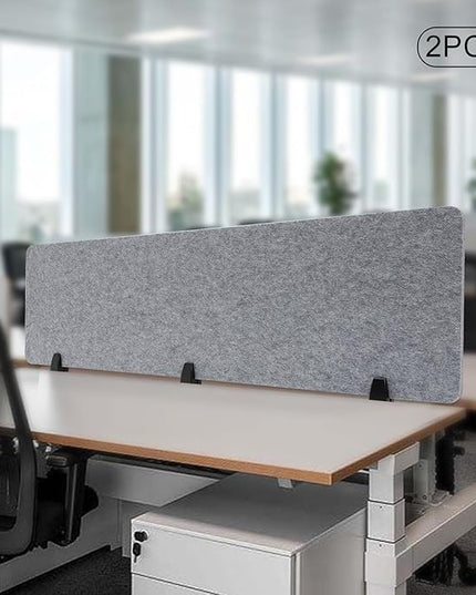 Desk Divider Mounted Privacy Panel, 2Pcs Privacy Panels for Classrooms, Libraries, Business Counters (Grey, 60 x 16 in)