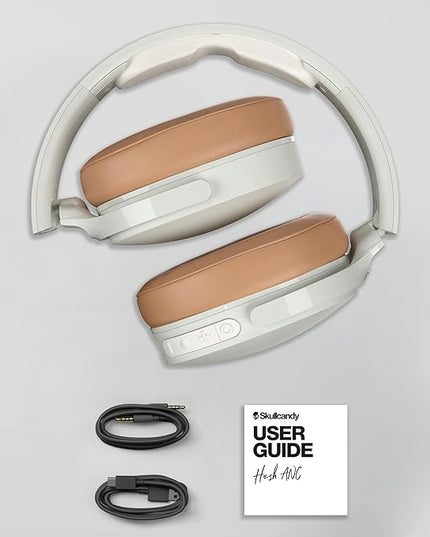 Skullcandy Hesh ANC Wireless Over-Ear Bluetooth Headphones, Active Noise Cancelling, Up to 22 Hrs Battery, Foldable Lightweight Design, Microphone for iPhone Android - Mod White
