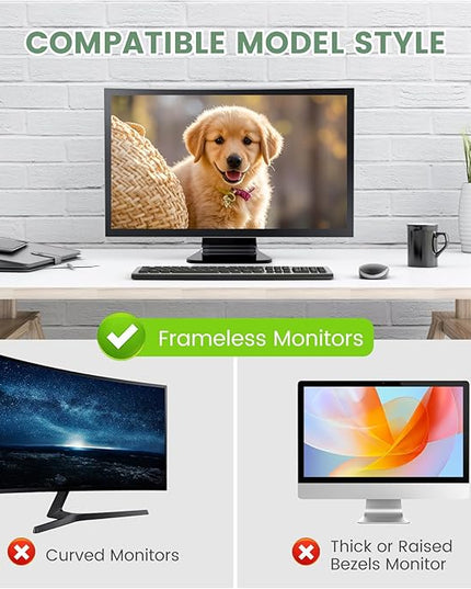 [2 Pack/Family Size]Eliwhale 24 inch Computer Screen Privacy Filter for 16:9 Widescreen Monitor, Matte Anti-Glare and Anti-Spy, Bluelight Block, Eye Healthy Privacy Shield, Width*Height: 531mm*299mm for LG HP AOC Acer and More