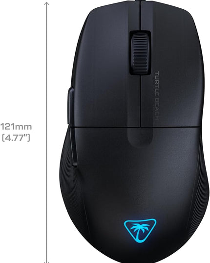 Turtle Beach Pure SEL Wired RGB Gaming Mouse, Ultra-Light 49g Ergonomic Design, 8000 DPI Optical Sensor, Mechanical Switches, Pretension System, Pure PTFE Glides, AIMO RGB Lighting – Black