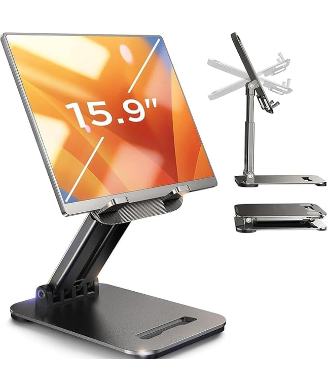 LISEN for iPad Stand Tablet Holder for Desk, Cool Home Office Desk Accessories for Men Women Kids Tablet Gifts, Office Home Essentials Gadgets Portable Monitor Stand for iPad a16 Accessories Kindle