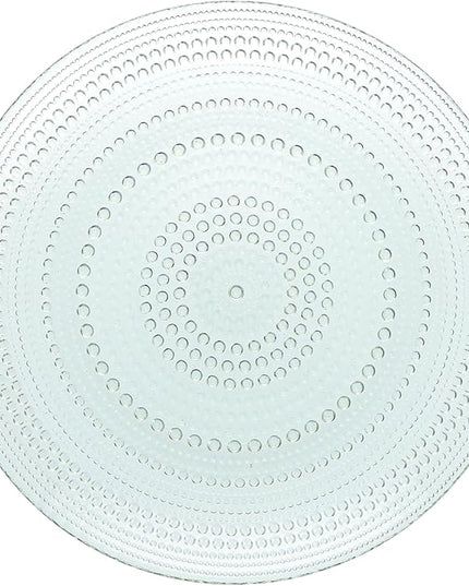 Fortessa Jupiter Hobnail Glass, 10.5" Dinner Plate (Set of 4), Sage Green