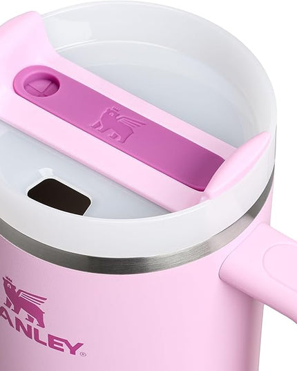STANLEY Quencher H2.0 Tumbler with Handle and Straw 40 oz | Flowstate 3-Position Lid | Cup Holder Compatible for Travel | Insulated Stainless Steel Cup | BPA-Free | Cherry Blossom