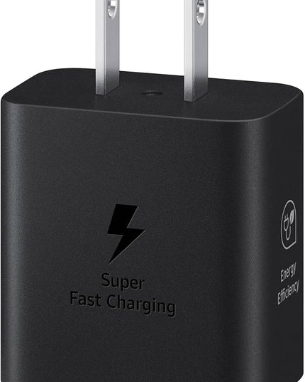 Samsung 25W Wall Charger Power Adapter, Cable Not Included, Super Fast Charging, Compact Design, Energy Efficient, Compatible with Galaxy and USB Type C Devices, Black