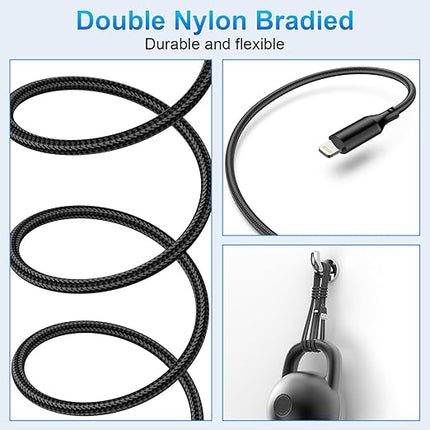 iPhone Charging Cable 5m,MFi Certified long16ft Original Lightning to USB Cable High Fast/Data Sync Charging Cable Lead for iPhone 14 13 12 11 XS XR X 8 7 6 SE Pad