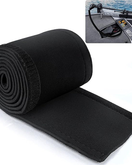 Trolling Motor Cable Sleeve, 60" L Black Neoprene Trolling Motor Sleeve Wire Cover Cable Wrap Organizer