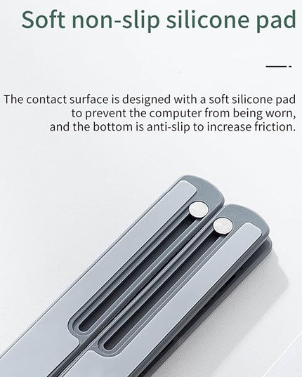 Vryxq Ergonomic Foldable Laptop Stand Portable Desktop Stand Adjustable 6 Gear Vertical Saving Dock for Tablet Foldable Holder