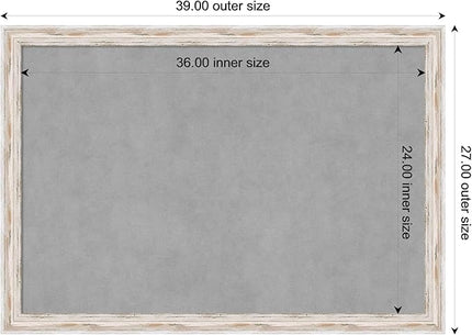 Amanti Art White Framed Magnetic Board 27x39 Large Vision Board for use with Magnets, 100% Metal Sheet to Display Items as Office Decor or for Home Organization in mudroom, Kitchen or Kids Room