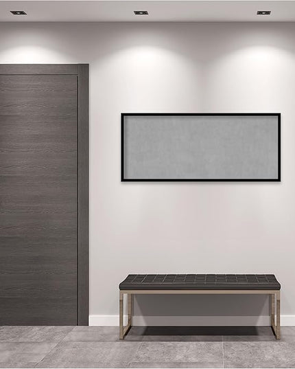Amanti Art Black Framed Magnetic Board 21x49 Oversize Vision Board for use with Magnets, 100% Metal Sheet to Display Items as Office Decor or for Home Organization in mudroom, Kitchen or Kids Room