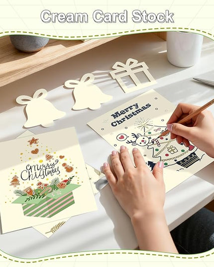 40 Sheets Cardstock 8.5x11, 65lb Cream Card Stock, Construction Paper, 180gsm Thick Printer Paper for Printing, Painting, Card Making, Kids School Supplies,Party Decorations