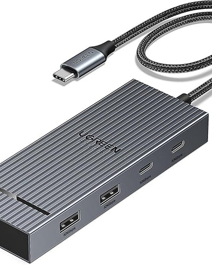 UGREEN 7 in 1 Docking Station Dual Monitor, USB C Hub Dual 4K@60Hz HDMI Display, 10Gbps USB-A/C Data Ports, 100W PD, Aluminum Revodok Pro Laptop Docking Station for HP, Thinkpad, Dell and More