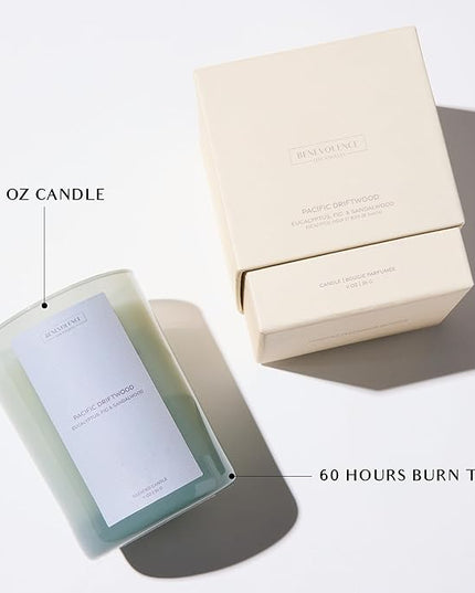 Benevolence LA Pacific Driftwood Gift Box | Candle, Room Spray & Reed Diffuser | Eucalyptus, Fig & Sandalwood | Coastal Home Fragrance | Ready for Gifting | Gift Set for Women