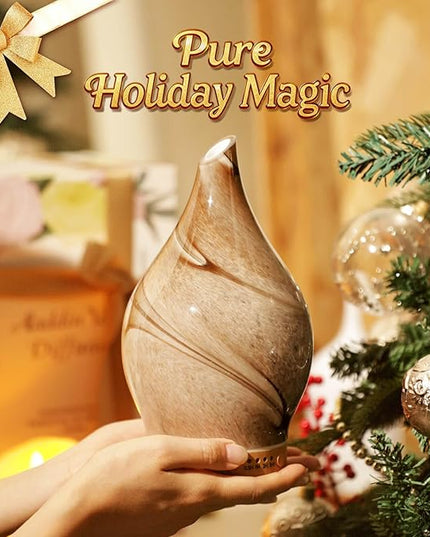 Porseme 150ml Essential Oil Diffuser Glass Color Changing Aroma Air Diffusers Aromatherapy Ultrasonic Cool Mist Humidifier 6 Running Hours Waterless Auto-Off for Sleeping, Yoga, Office, Spa (Desert)
