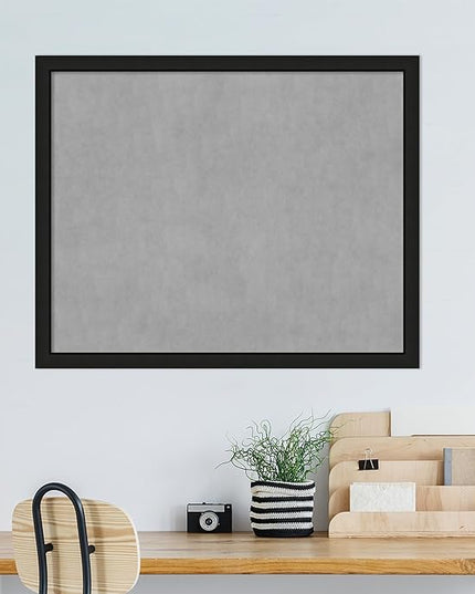 Amanti Art Black Framed Magnetic Board 35x43 X-Large Vision Board for use with Magnets, 100% Metal Sheet to Display Items as Office Decor or for Home Organization in mudroom, Kitchen or Kids Room