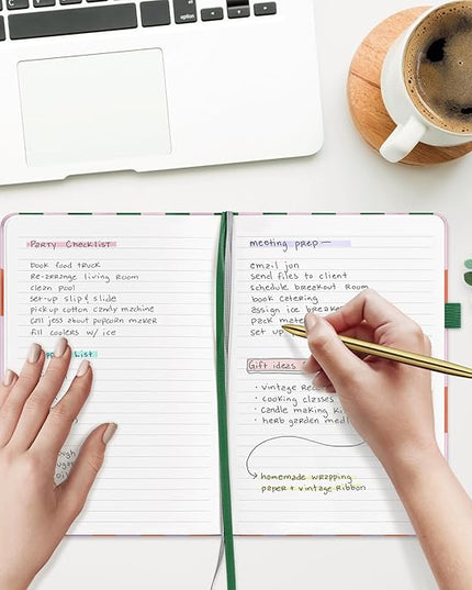 &And Per Se Lined Journal Notebook, 160 Pages, A5 5.7 x 8 inches College Ruled Thick Paper Notebook Journals for Writing, Hardcover Notebooks for Women Men Office School (Color Block)