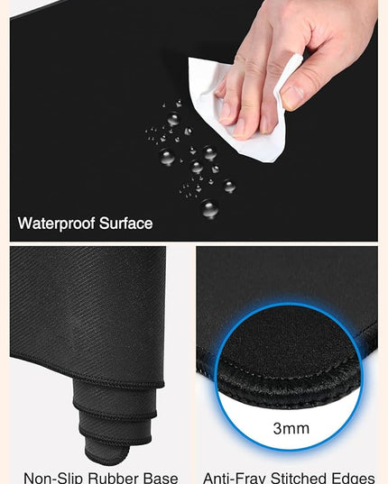 2-in-1 Mouse Pad with Magnetic Wireless Charging, Gaming Mouse Pad, 31.5"x15.8" Large Desk Mat for Laptop/Keyboard, Waterproof Smooth Surface, Non-Slip Base, No Adapter