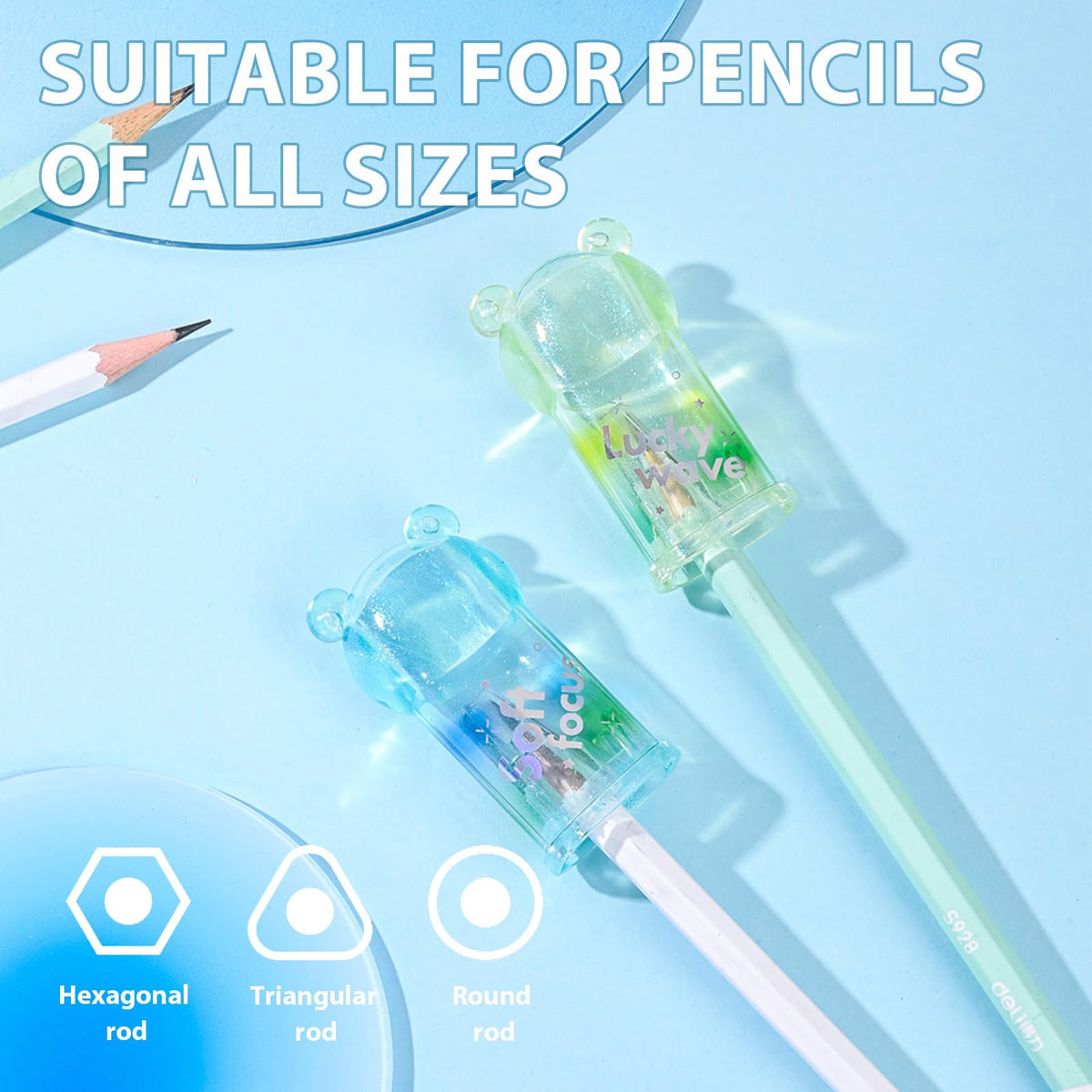4Pcs Cute Bear Pencil Sharpeners Small Manual Pencil Sharpener Kawaii Stationery Set Kawaii School Supplies for Kawaii Office School Home Supplies