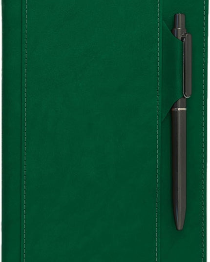 SLFreMint Premium Hardcover Notebook with Pen and Pen Holder Clip, Card Pockets, 240 Pages, College Ruled, 80GSM, Leather Note Book for Work, Study, Diary and Other Scenarios, Suitable Journal for Both Men and Women