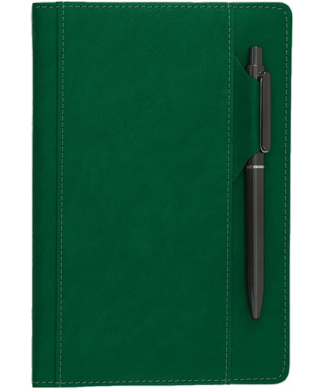 SLFreMint Premium Hardcover Notebook with Pen and Pen Holder Clip, Card Pockets, 240 Pages, College Ruled, 80GSM, Leather Note Book for Work, Study, Diary and Other Scenarios, Suitable Journal for Both Men and Women
