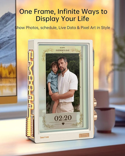 Divoom Times Frame-10.1" WiFi Digital Picture Frame with 64GB, Free App with No Subscription Fees, Supports Uploading Photos/Videos/Calendars/Weather/Sports Scores and Various DIY Content