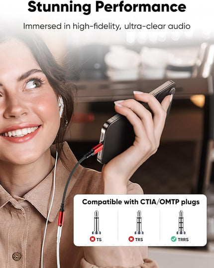 Highwings USB Type C to 3.5mm Female Headphone Jack Adapter, (3-Pack) USB C to Aux Audio Dongle Adapter Compatible for iPhone 15 Pro Max/15 Pro/15 Plus, Samsung Galaxy S23/S22/S21 Ultra,iPad Pro-Red