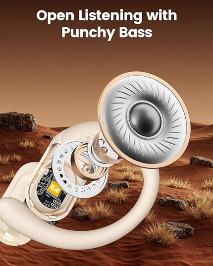 Wireless Earbuds with Earhooks Bluetooth 5.3, Over-Ear Workout Headphones, ireless Charging Case, 40 Hours Battery