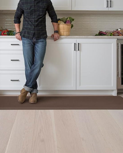 GelPro Elite Premier Anti-Fatigue Kitchen Comfort Floor Mat, 20x72”, Linen Truffle Stain Resistant Surface with Therapeutic Gel and Energy-Return Foam for Health and Wellness