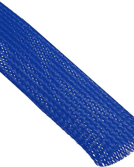 uxcell Expandable Sleeving, 1 1/4-inch 25ft Cable Sleeve, Blue