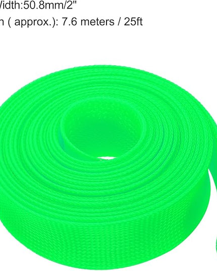 uxcell Expandable Sleeving, 2-inch 25ft Cable Sleeve, Green